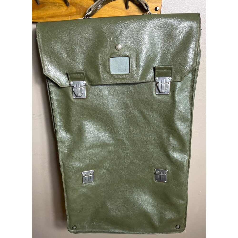 Vtg Swiss Army Military Satchel Bag 3 Ways Foldable 1970s Militaria Equipment - Picture 5 of 15